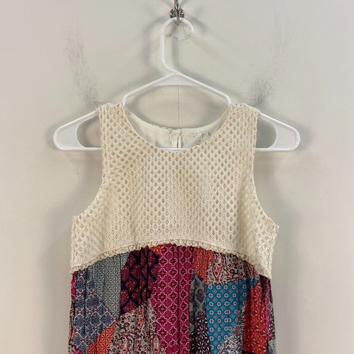 Kidpik Girls XL 14 Dress Tank Knit Lined Top Tiered Pink Skirt Floral 6982 - Picture 3 of 8