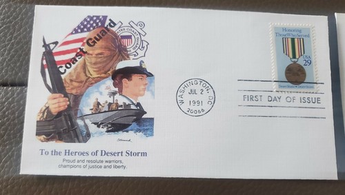 Heroes of Desert Storm 1991 ramas militares primer día cubiertas juego completo de 5 - Imagen 6 de 6