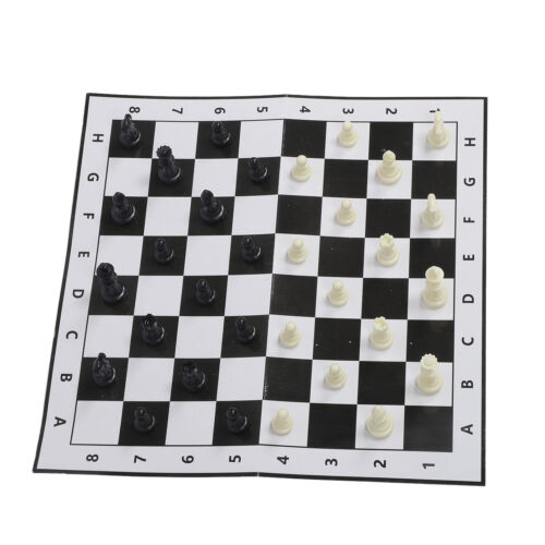 13 Inch Travel Chess Set Plastic 32 Chess Pieces Chessmen With Portable Ches (01 - Afbeelding 1 van 23