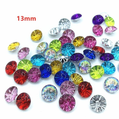 Clear Acrylic Shank Buttons Clothing Decoration Sewing Craft Accessories 50Pcs - Picture 11 of 28