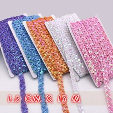 Sequin Trimming Glitter Metallic Ribbon Edge Sewing Fabric DIY Cloth Costume