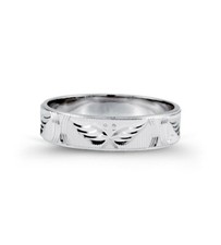 New Unisex 925 Sterling Silver Ribbed Wedding Band Ring - S-510