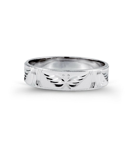 Neu Unisex 925 Sterlingsilber gerippt Ehering Ring-S-510 - Bild 1 von 3
