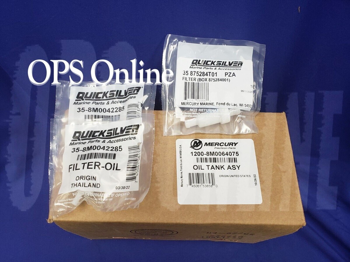 OEM Mercury 3.0L OPTI Oil Tank & Filters 8M0064075, 875284T01