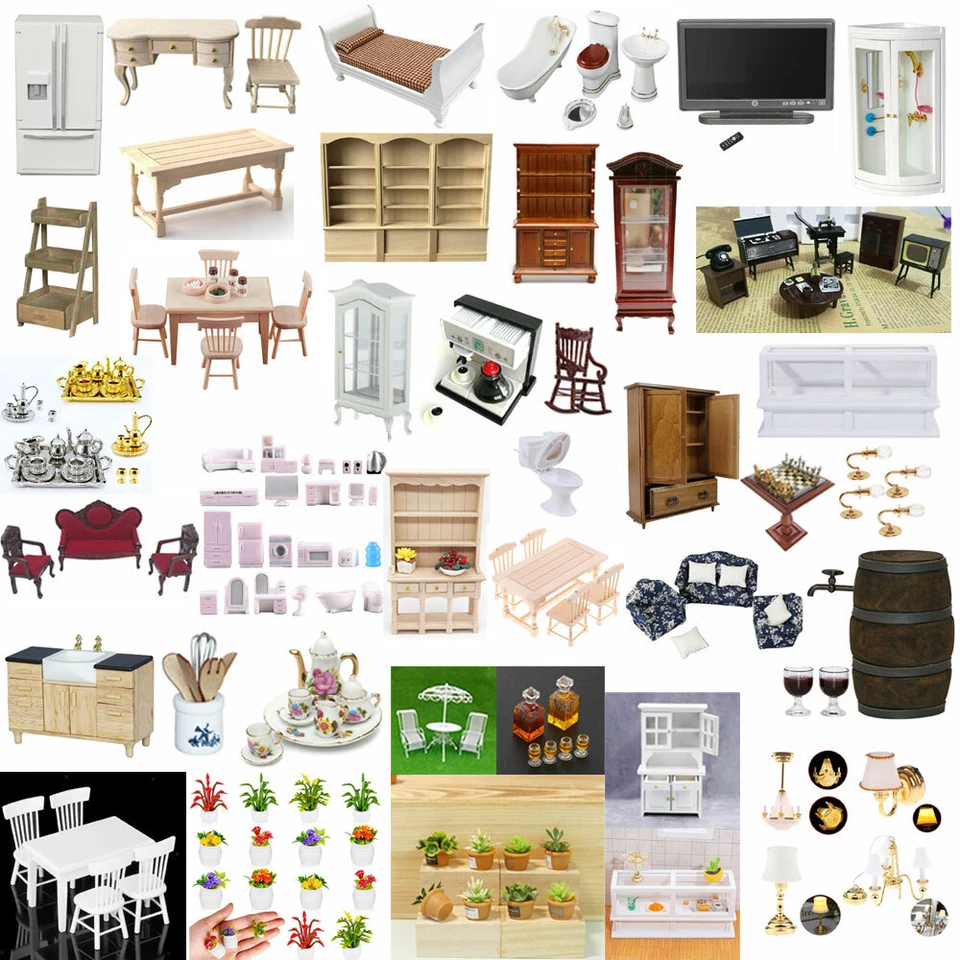 1:12 РАЗНООБРАЗНЫЙ КУКОЛЬНЫЙ ДОМИК МИНИАТЮРНАЯ КОЛЛЕКЦИЯ ДОМАШНИЙ ДЕКОР ИГРУШКА ДЕТИ ПРИТВОРЯЮТСЯ ИГРАТЬ - Изображение 3 из 3