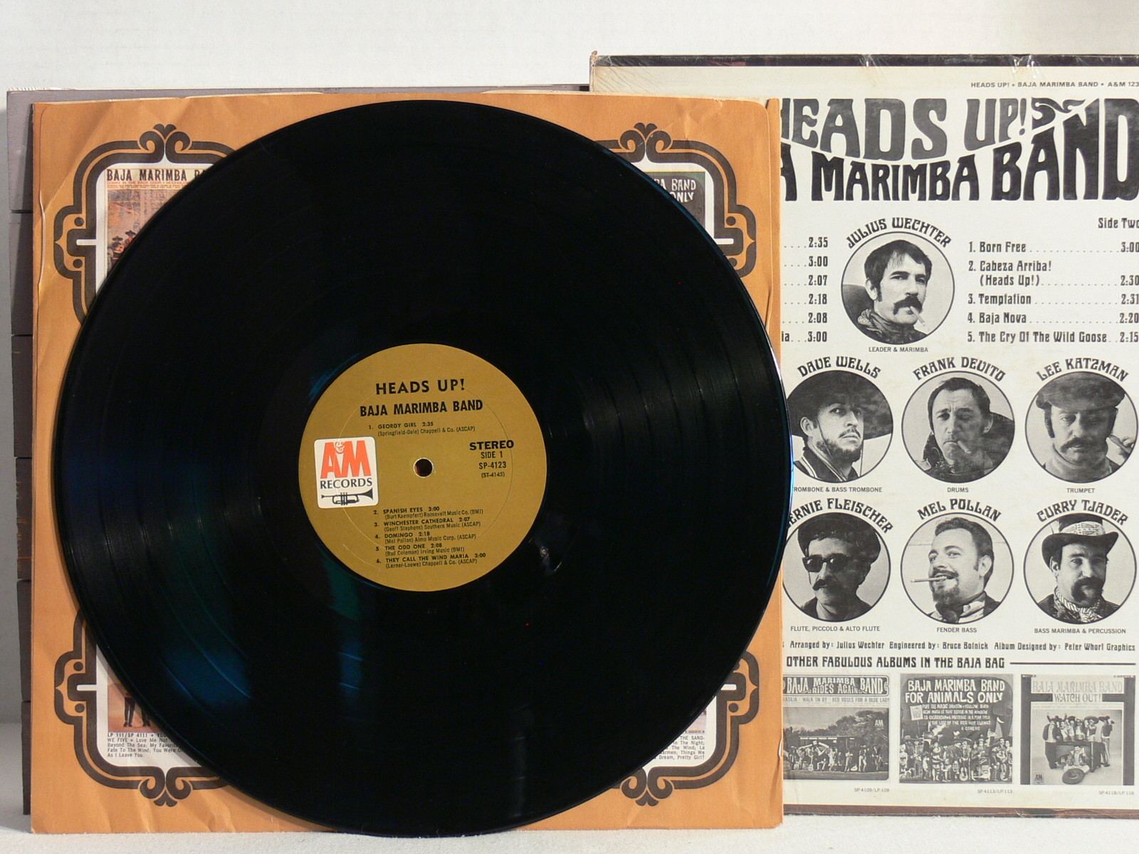 BAJA MARIMBA BAND HEADS UP 1967 Stereo Vinyl LP Wechter Decaro Curry