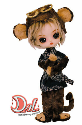 プーリップ　DAL ダル　MONOMONO（モノモノ） Pullip Dal Monomono Cute Monkey Skateboard Doll F-302 10.5