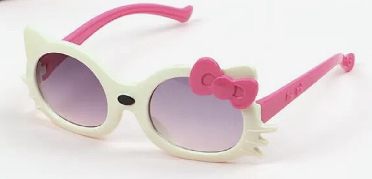 Girls HELLO KITTY Inspired Pink/Off-White SUNGLASSES UV 400