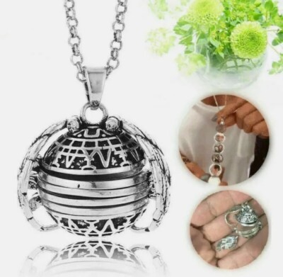 Damen Damen & Blatt graviert 4 Foto Medaillon Anhänger Halskette Schmuck Geschenk UK