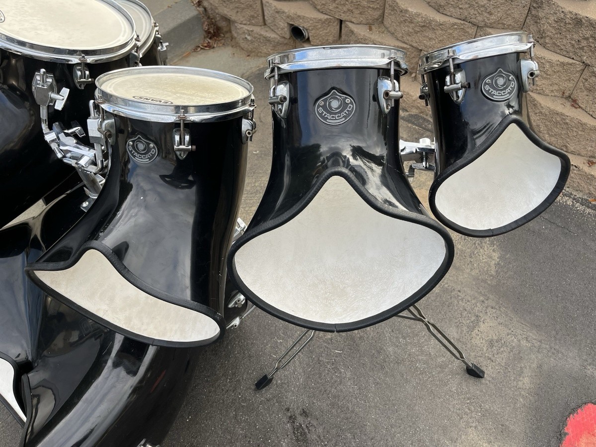 Staccato Drum Set, Thunderhorn England. 7pc Fiberglass, Nice! | eBay