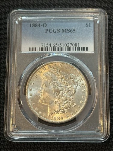 1884 - O $1 Morgan Silver Dollar PCGS MS-65