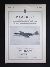 Original 1950 Advert Rolls-Royce Hawker Sea Hawk Naval Fighter