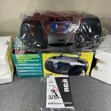 RCA RP-7986 Boombox Gray CD Cassette Radio Stereo Player w/ Power Cord  NEW 