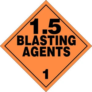 Hazmat Hazard Placards Explosives Sign Self Adhesive Warning Vinyl Sticker