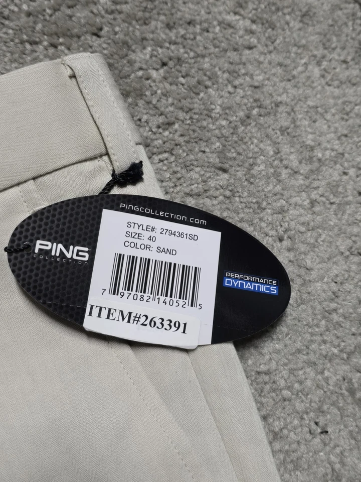 Pantalones cortos de golf Ping Performance para hombre talla 40 arena nuevos con etiquetas Foto 4 de 4