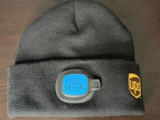 UPS Beanie Hat with Light - Black in Color with UPS Logo