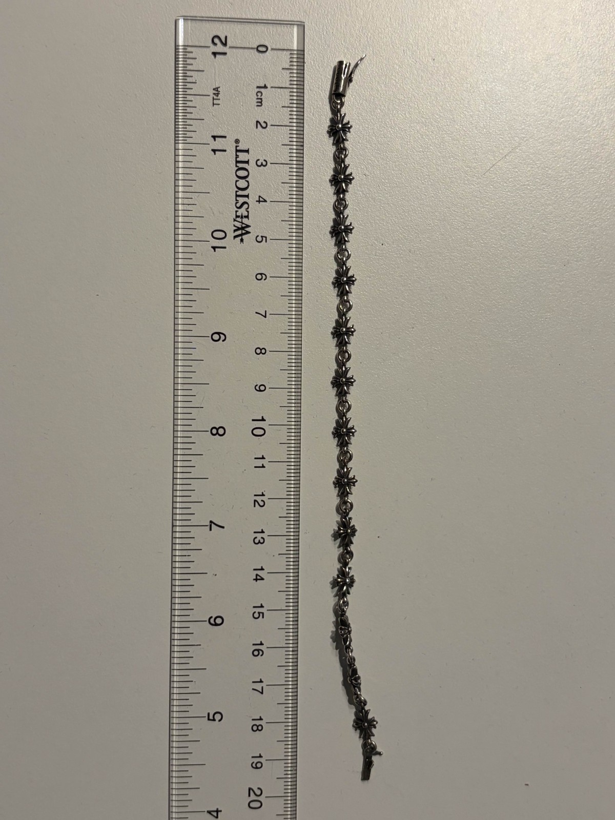 Authentic Chrome Hearts Tiny E Bracelet + CH Pouc… - image 1