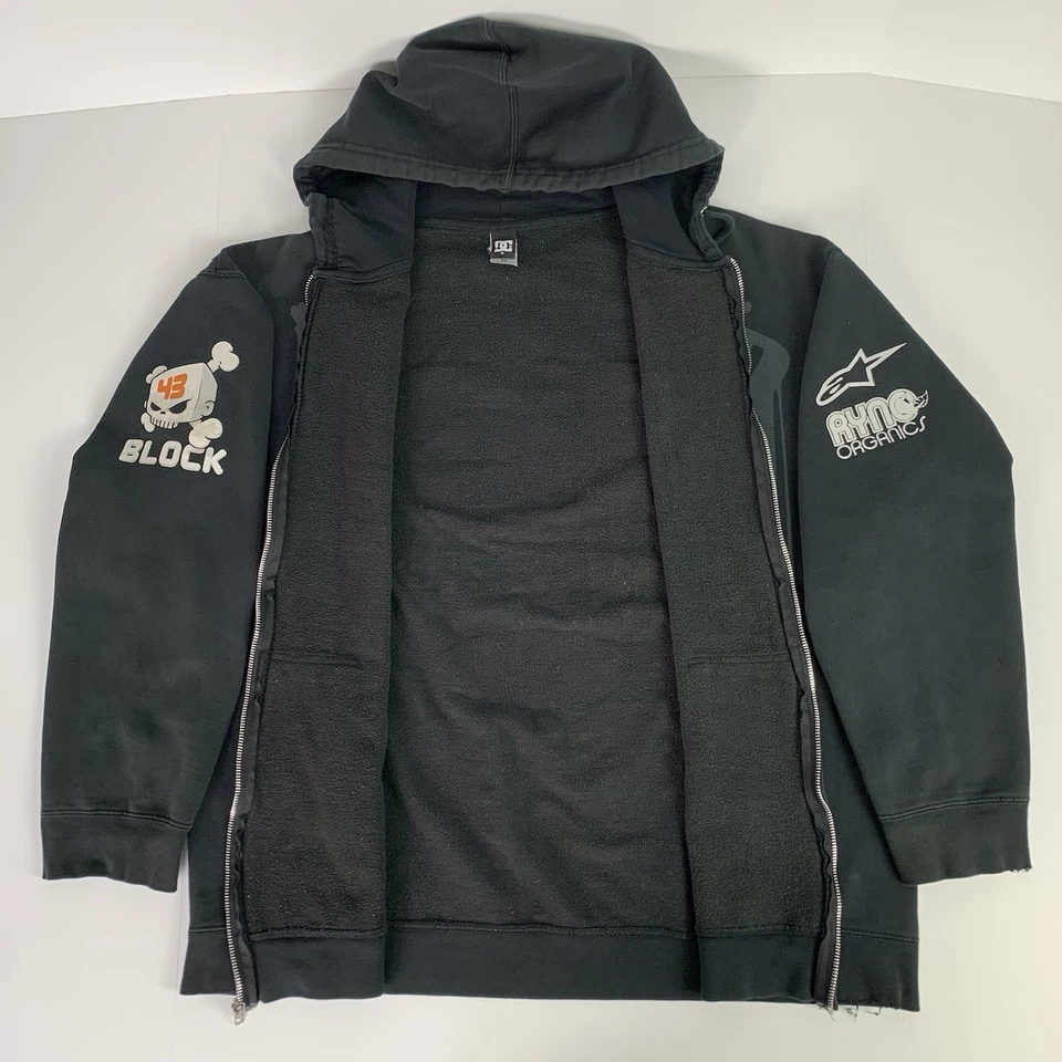 DC Shoes Monster Energy Hoodie Ford Ken Block 43 Distressed Y2k Jacket XL - Photo 3/4