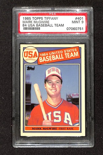 1985 Topps Tiffany #401 Mark McGwire Rookie RC PSA 9 Mint 07060751