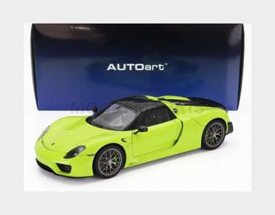 MODÉLISME 1:18 AUTOART PORSCHE 918 SPYDER WEISSACH VERT ACIDE