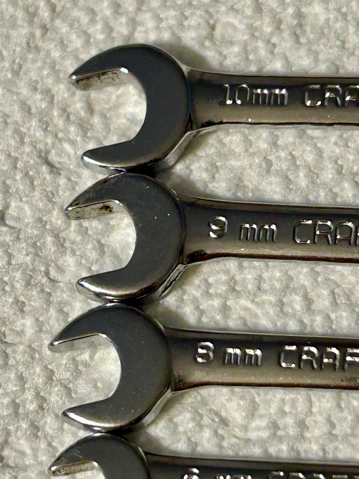 Craftsman Chrome Midget Combo Wrench Set 9 Metric & 9 Standard Made in U.S.A.