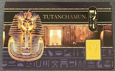 1/1000 Oz .999 Fine Gold Chad Tutanchamun Egyptian Pharaoh Carded Gold Bar!!
