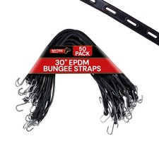  50 Pcs 30" EPDM Adjustable Tarp Bungee Straps w/ S Hook -Water  UV Resistant