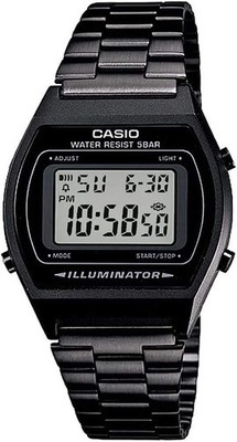 Casio B640WB-1A Vintage Series Digital Black Resin Stopwatch Alarm Light Watch