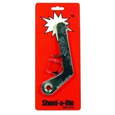 Shurlite Spark Lighter, Shoot-a-lite Lighter, Flat-Pistol Shape, 5 Renewals GC