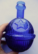 Harden Star hand grenade fire extinguisher c1900 glass bottle empty (J)