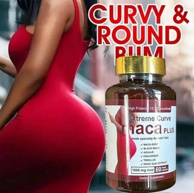 Extreme Curve Maca Plus Kapseln 7500mg hochpotente Po-/Hüftunterstützung 60 Kapseln