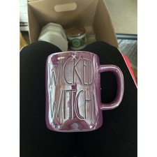 Rae Dunn Wicked Witch Iridescent Purple Halloween Coffee Mug Artisan Collection