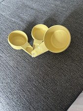 Vintage Yellow Measuring Cups From Tupperware Made In USA (missing 1/2 C)