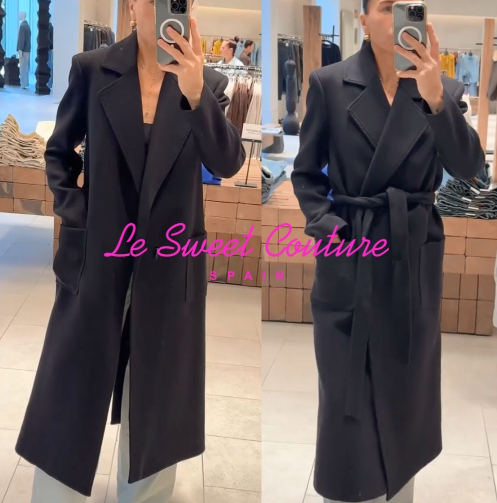 ZARA WOMAN NWT FW25 WOOL BLEND COAT ZW COLLECTION BLACK JACKET