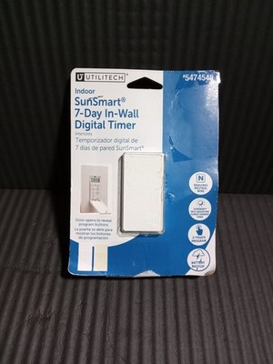 UTILITECH SunSmart 7-Day In-Wall Digital Timer 5474548