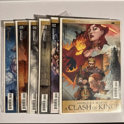 GAME OF THRONES ''A CLASH OF KINGS'' #1-6 DYNAMITE 2017 1ST PRINTS