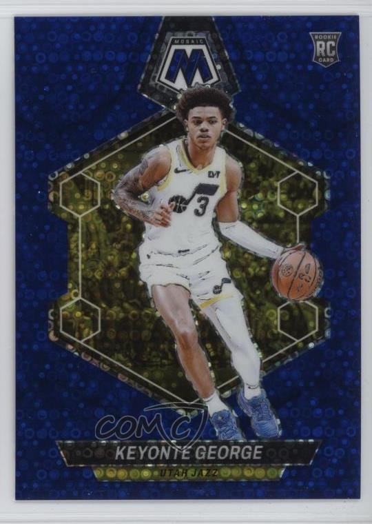 2023 Panini Mosaic Rookies Fast Break Blue Prizm 61/85 Keyonte George #222 xd6