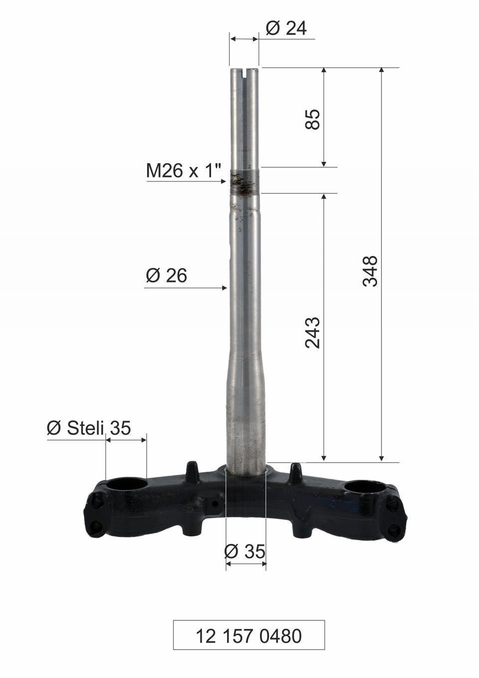 Té de fourche RMS en alliage robuste pour stabiliser la suspension avant neuve