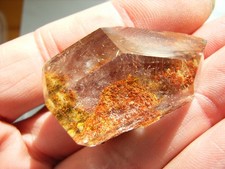 BERGKRISTALL Spitze mit LODOLITH und RUTIL eingeschlossen, SCHAMANENSTEIN