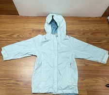 Columbia Youth Girls' Arcadia Rain Jacket in a light blue waterproof light weigh