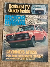 Vintage Car Magazine MOTOR MANUAL - NOVEMBER 1975 ADVERTISING FORD HOLDEN