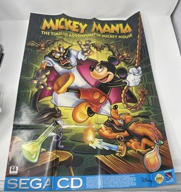 Mickey Mania: Timeless Adventures Mickey Mouse Sega CD - CIB Reg  & Poster, Foam