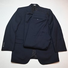 Jos A Bank 43L 36x32 Navy Blue 100 Wool Mens Jacket Pants Suit