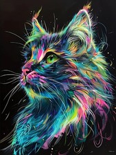 Cat Diamond Art Kits for Adults, Animals 5D Diamond Painting Kits