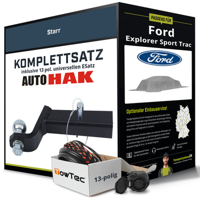 Für FORD Explorer Sport Trac Anhängerkupplung starr +eSatz 13pol uni. 00- NEU
