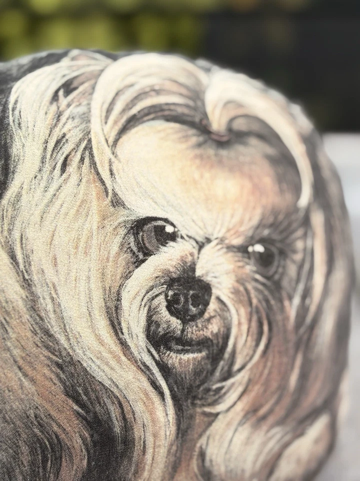 "Almohada de puerta ponderada vintage Yorkshire Terrier para perro 2001 firmada 10x8""" Foto 4 de 4