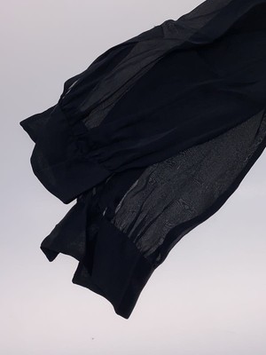PRADA◆長袖ブラウス/38/--/BLK/0000ET-X01ZU-00002 PRADA blouse long sleeve 38 Black 0000ET-X01ZU-00002 Used | eBay