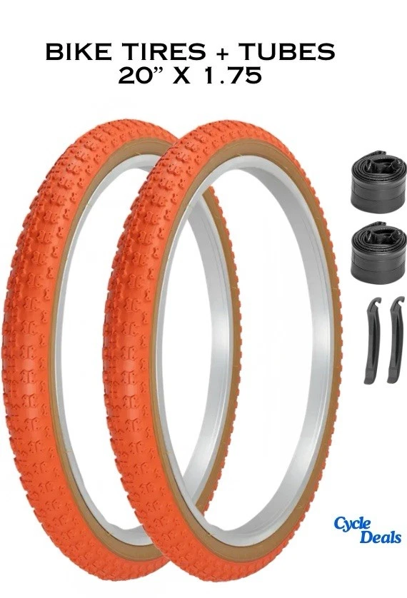 Orange 20 In Bicycle Tires for BMX Bike for sale | eBay