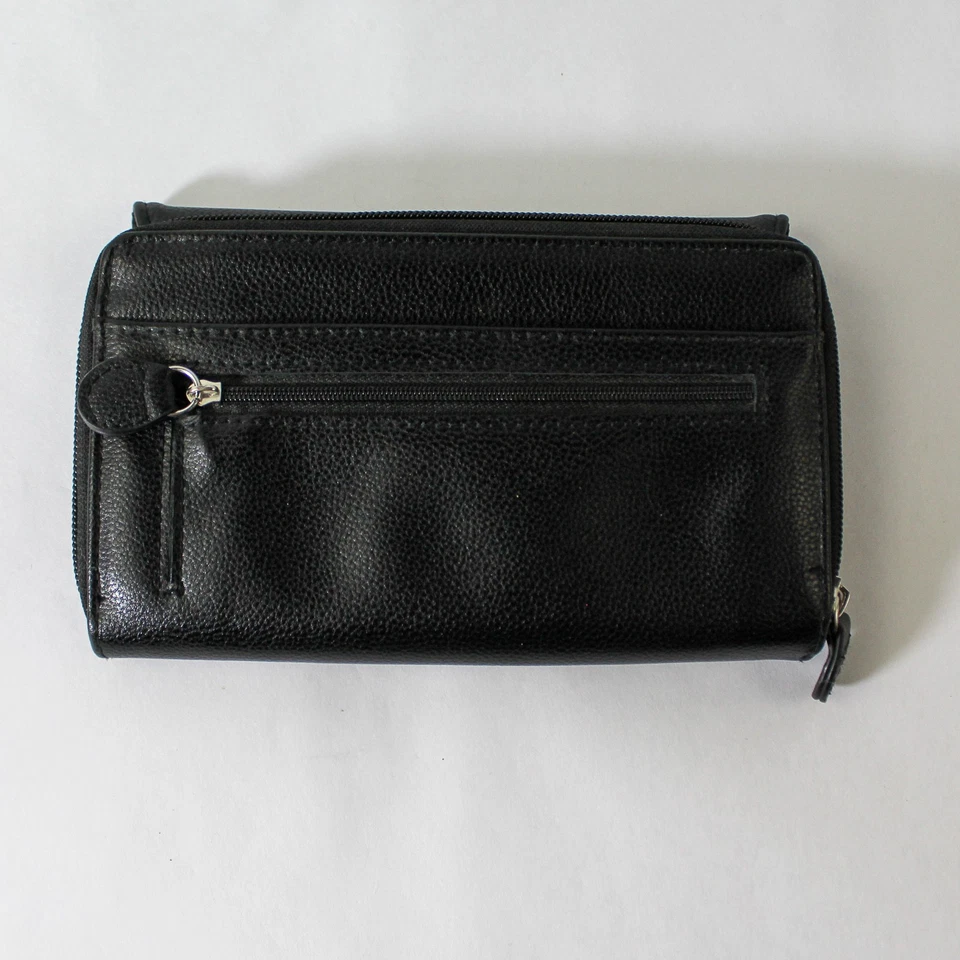 Cartera de colección The Bradford Exchange My Cat Leaves Paw Impresiones en mi corazón negra Foto 2 de 4