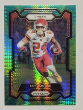 2023 Panini Prizm Green Hyper Skyy Moore #150 Chiefs /175